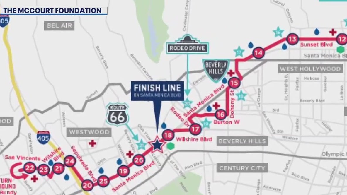 Road closures for the 2025 LA Marathon